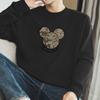 Moletom Masculino Estilo Americano 320g Peso Pesado Modelo Novo 2026 Gola Redonda Forrado com Fleece Quente Pulôver Sem Capuz Camiseta Branca de Manga Longa