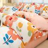 Planta Caxemira Estilo Pastoral Cama Floral Pequena Conjunto de Quatro Peças Lixamento Lençol Engrossado Lençol Capa Colcha Dormitório Estudantil Conjunto de Três Peças