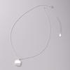 Collar cuadrado de plata esterlina 925 cepillado esmerilado para mujer, moda simple, estilo cool, elegante cadena para clavícula N0577