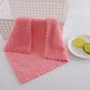 Toalla de lavado cuadrada pequeña de vellón coral con piña, gruesa, absorbente de agua, para limpieza de mesa de cocina, sin aceite para el hogar