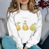 Sudadera Nueva Transfronteriza de Amazon Sudadera Estampada de Cuello Redondo Pulóver Top para Mujer Manga Larga Una Pieza D-Made