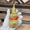 Ornamentos de Cabaça de Cobre Puro Abertura Aberta Cobre Cheio Oco Pequeno Pingente de Cabaça de Cobre Cabaça Bagua Ornamentos Feng Shui