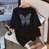 Camiseta Branca de Algodão Puro Manga Curta Estilo Retrô Americano para Mulheres Verão 2025 Nova Camiseta de Verão Solta Tamanho Grande Top