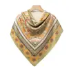 Lenço Quadrado Fino de Seda e Lã para Primavera e Verão o Ano Todo Feminino 200 Xale Étnico Lenço para Ar Condicionado Feminino Customização de Fábrica