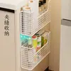 Estante de Almacenamiento para Film Transparente Canasta de Almacenamiento para Colgar en el Lado del Refrigerador Caja Organizadora de Condimentos para Huecos de Cocina sin Agujeros