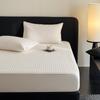 Conjunto de Lençol de Cama Matelassado Xadrez e Lyocell Respirável de Três Peças com Capa Protetora Simmons Aumentada Cor Pura Simples 1.5/1.8m