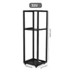Gabinete de Micrófono 12U 9U Gabinete Abierto Simple Rack de Audio para Amplificador Móvil Flight de 19 pulgadas