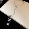 Pulsera extensible de circón gota de agua, estilo nicho, lujo ligero, sensación de alta gama, diseño simple y versátil para el uso diario