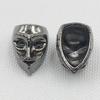 Direto da fábrica liga prata Xizang V palavra máscara Vendetta acessórios para joias DIY máscara de rosto sorridente dominadora retrô contas