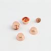 Herrajes de cuero para equipaje, accesorios de cuero para bolsos, remache de cubo de cobre, remache de pie, tornillo de superficie arqueada, remache de pie para bolso, remache de pie para bolso de mano