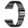 Correa de acero de cinco bolas con hebilla trasera de tortuga de alta gama para Fitbit Versa3/Sense.