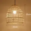 Lámpara Colgante Tejida de Bambú Salón de Té Zen Chino Restaurante Casa de Huéspedes Linterna Japonesa Restaurante Arte Creativo Retro Pantalla de Bambú