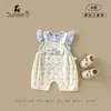 Conjunto de Niña 2026 Llegadas de Verano Ropa para Bebés, Niños Pequeños y Niños Camiseta con Mangas Cortas Volantes Peto para Bebé Conjunto de Dos Piezas