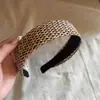 Diadema tejida hueca estilo vacacional para mujer, adecuada para uso diario, diadema bohemia, accesorio para el cabello de corona alta