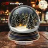 Impresión Plana Transfronteriza 2D Plano Rotación de 360 Grados Escena de Nieve Casa de Pingüinos Decoración de Escritorio Interior y Exterior Festival