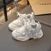 Zapatillas de Suela Blanda tipo "Dad Shoes" para Niñas, Nuevas Zapatillas Transpirables de Malla para Primavera y Otoño, Calzado Infantil Ligero Antideslizante para Edades 6-8-12
