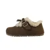 Zapatos Birkenstock de Suela Blanda Todo Incluido para Mujer 2026 Nuevas Botas de Nieve de Lana de Invierno Zapatos Individuales Birkenstock Retro Zapatos Cálidos de Algodón