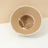 Chapéu de Palha com Cadarço e Aba Larga, Chapéu de Pescador para Mulheres, Chapéu de Verão de Malha para Proteção Solar, Chapéu de Proteção Solar da Moda com Fita de Laço