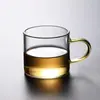 Xícara de Chá de Vidro Borossilicato Alto com Alça Taça de Vinho Copo de Anfitrião Transparente Kung Fu Copo Pequeno para Convidados Copo de Água Copo para Degustação de Chá