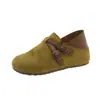 Zapatos casuales para mujer sin cordones, que aumentan la altura, suela blanda, punta redonda, con hebilla, estilo Birkenstock, versátiles para otoño