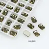 Cristal Dongzhou 8*5.5 Longo Octogonal Fundo Plano Strass Super Brilhante Sensação da Internet Ultra Brilhante Imitação de Mahjong Decoração de Unha Postiça