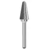 Cabeça de Moagem de Aço de Tungstênio, Lima Rotativa de Liga Dura, Fresadora Cônica em Domo, Ferramenta de Moagem e Gravação de Metal, Padrão de Ranhura Única/Dupla, em Forma de L