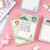 Ins Post-its Adesivos Criativos Desenho Animado Coração de Menina Fofo Adesivos Memo de Estudante para Escritório Adesivos Post-it Rasgáveis