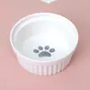 Tigela Dupla Cerâmica para Gatos, Tigela de Água com Proteção de Pescoço, Boca Inclinada Elevada, Tigela de Comida para Gatos, Tigela de Água, Tigela para Pets, Acessórios para Pets