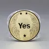 Moneda de Decisión Sí/No Medalla Conmemorativa Moneda de la Suerte Etiquetable Juego Prop de Entretenimiento Moneda Regalo Artesanía de Metal