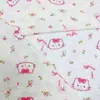 Gaze Dupla 100% Algodão Crepe Estampado Gato Hellokitty Manta de Bebê Roupas para Casa Tecido para Roupas Infantis