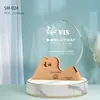 Trofeo de Cristal Creativo de Madera Grabado Personalizado Medalla de Competencia Producción Placa Autorizada Premio al Empleado Destacado Souvenir