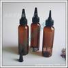 Botella Marrón Punta Cónica 120ml Botella PET Marrón Hombro Redondo Cebo de Pesca Botella Pequeña de Medicina Botella para Pasta de Color Botella para Leche de Esencia 120ml