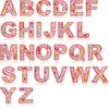 Acessórios Decorativos de Letras em Inglês, Adesivos Bordados de Letras Coloridos, Letras de Flores Esmagadas, Acessórios para Roupas, Acessórios Decorativos, Adesivos de Tecido