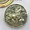 Estilo Nacional de Moda Emblema en Relieve del Tigre, Conejo y Buey del Zodiaco Artesanías de Decoración del Hogar para Atraer Riqueza y Bendiciones
