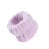 Faixa de Cabelo e Pulseira de Flanela Cor Lisa Três Peças para Lavagem do Rosto Feminino Pulseira de Pelúcia Amazon Transfronteiriça