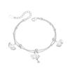 Hay un Pulsera Hecha de Plata Pura 990, Joyería Dulce, un Regalo para Mejores Amigas, Día de San Valentín Chino, Regalo de Cumpleaños para Novia