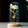 Flor Eterna Flor Rosa Cúpula de Vidro Flor de Simulação Natal Dia dos Namorados Aniversário Presente Criativo Pequeno Presente Enfeites