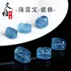 Accesorios Jiuya Crystal Ágata Azul Natural Pixiu, Cuentas de Pulsera de Ágata Azul con Agujero Pasante, Venta Directa del Fabricante