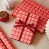 Papel de Regalo Festivo Rojo para Boda Papel Kraft Sencillo Material de Boda Papel de Regalo Compañero Papel de Regalo