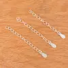 Acessórios de joias de prata de lei S925 atacado Corrente de cauda de prata de lei S925 corrente de extensão para pulseira e colar