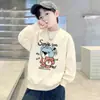 Nueva Sudadera con Capucha de Dibujos Animados Redonda de Terciopelo para Niños Primavera Otoño, Versátil Estilo Coreano de Moda Cómoda Ropa Infantil al por Mayor