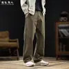 Pantalones casuales de algodón puro, estilo old-money, frescos y modernos, para hombre, nueva colección otoño 2026, corte holgado, talla grande, pantalones largos de pierna recta