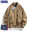 Traje de Béisbol NASA Abrigo para Hombre Primavera Otoño e Invierno Forro Polar Chaqueta de Moda Hombre Gordo Gordo Plus Plus Plus Casual Holgado
