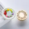Novo produto série de reconhecimento de flores selo de pintura a fogo vegetal em relevo cabeça de selo de selo latão selo para diário flor de lírio flor de cerejeira