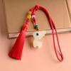 Accesorios Creativos de Ciervo para Mascotas DIY Colgante de Cadena para Teléfono con Piedra Luminosa Adorno Colgante para Bolso y Coche Llavero