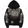 Sudadera con capucha de calavera de moda Y2k, estilo retro gótico, otoño e invierno, estilo hip hop, chaqueta de manga larga, sudadera holgada con capucha