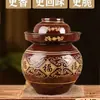 Jarra de Cerámica Tradicional para Pepinillos con Tapa Interior Hermética, Engrosada para Uso Doméstico, Adecuada para Escabechar Verduras, Estilo Sichuan