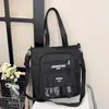 Bolsa transversal bicolor no estilo ins, novo modelo 2026, mochila escolar de grande capacidade, bolsa de ombro para cursinho de grande capacidade estilo japonês