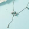 Nova Fantasia Blue Bead Planeta Colar Personalidade Simples Estrela Moda Design Sense Fresh Estudante Clavicle Chain Feminino Coreano