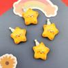 Emoji Chapéu Brilhante de Desenho Animado Estrela Estrela de Cinco Pontas Acessórios de Resina DIY Adorno de Cabeça Grampo de Cabelo Capa de Celular Patch para Joias